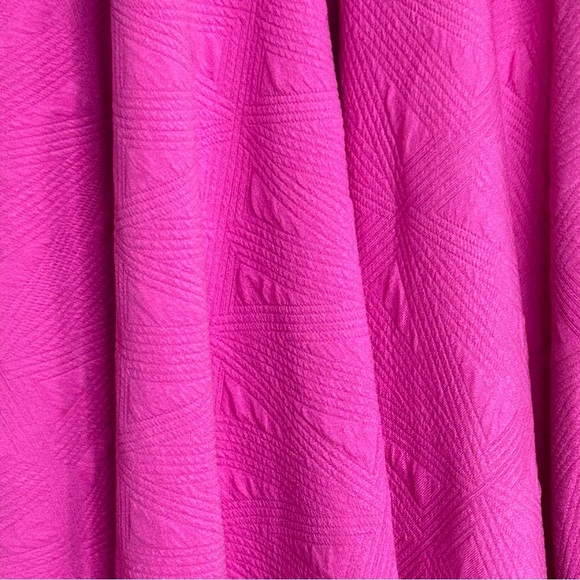 Justice Girls’ Medium 10 Pink Textured Fit & Flare Sleeveless Dress Back Zip - Picture 3 of 6